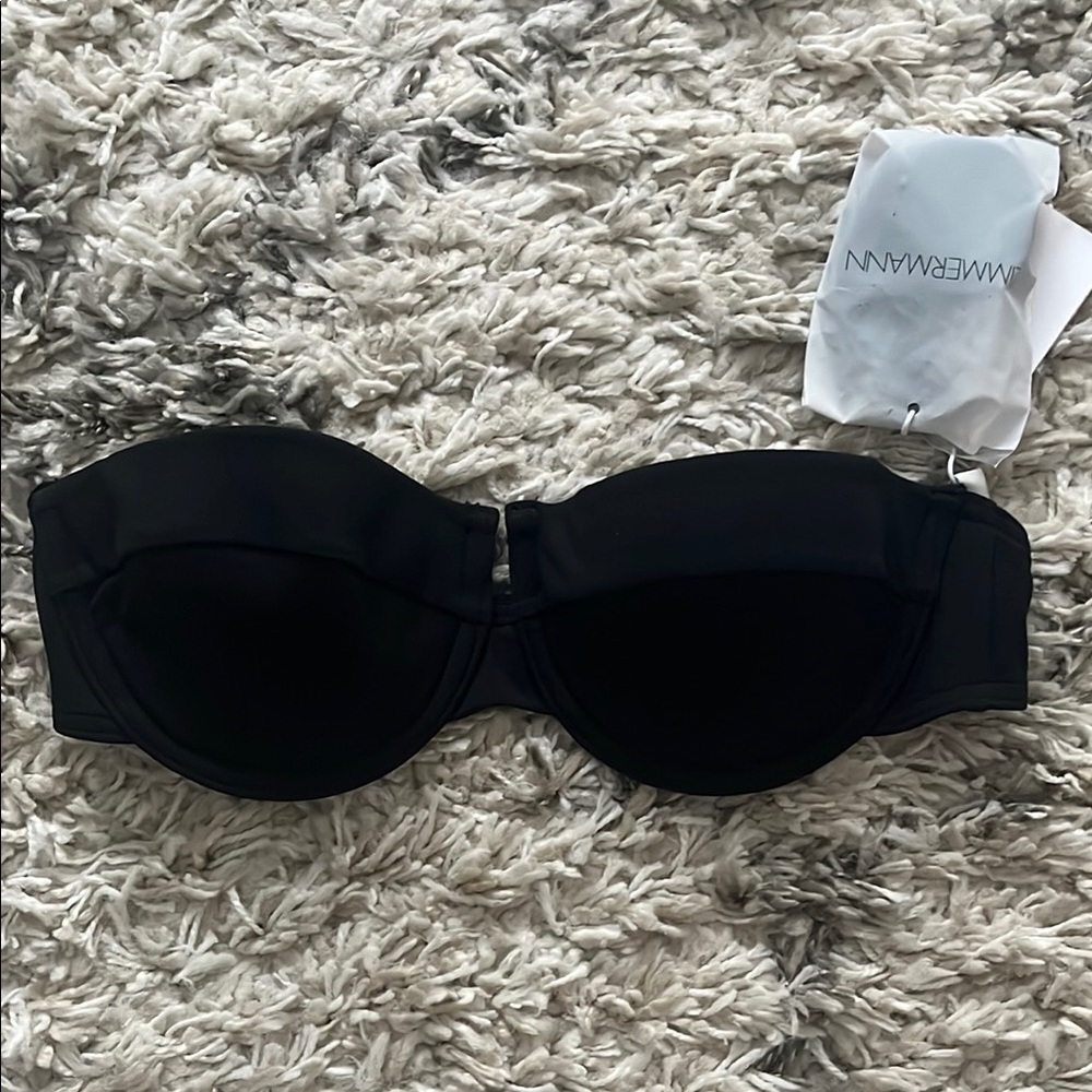 Zimmermann balconette bikini top. Black. Size 0 C/D. US 4. New.